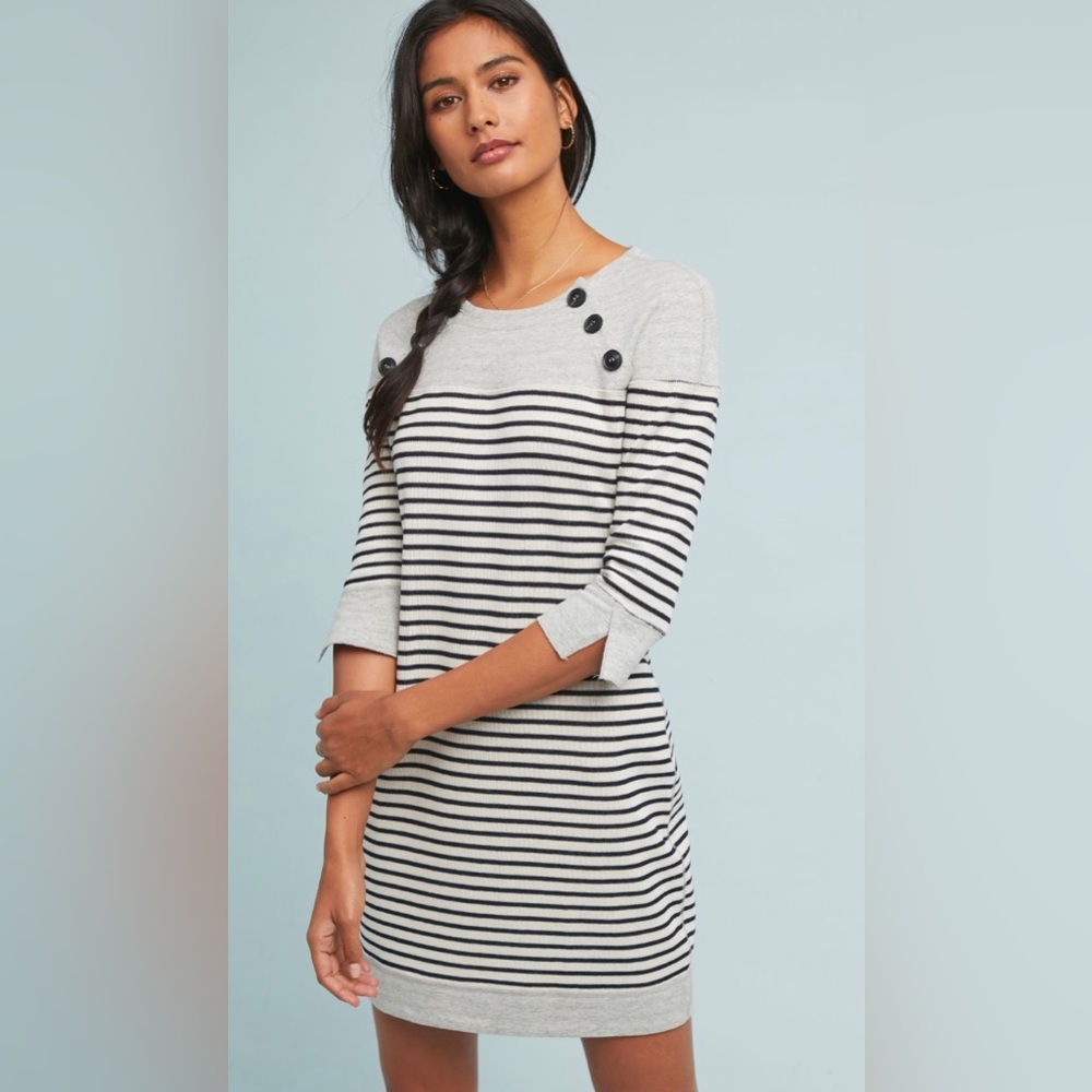 Anthropologie Cassie Striped Petite Dress